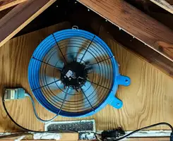 attic fan services with installed attic ventilation fan system in Houston, TX